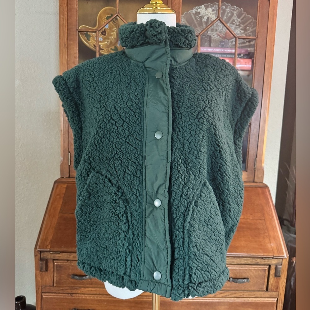 Blu Pepper Dark Green Teddy Popcorn Vest